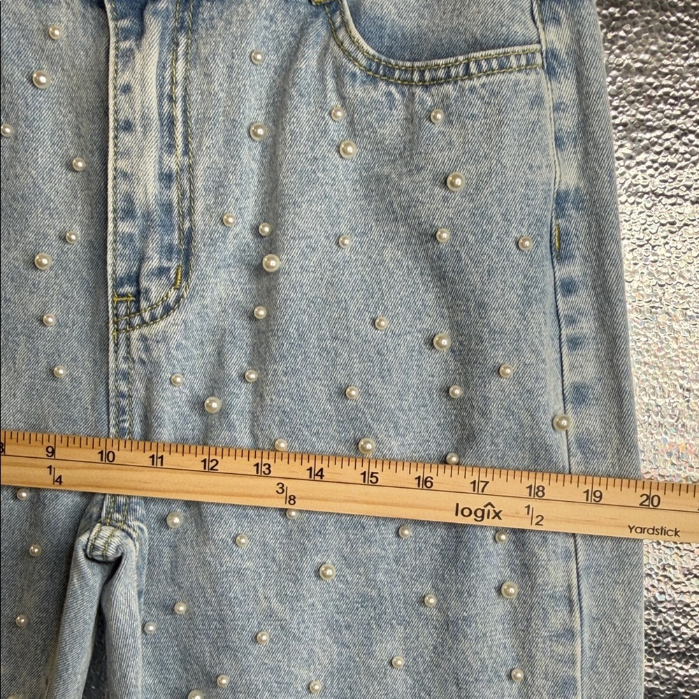 Source Unknown Light Blue Straight Leg Jeans with… - image 6